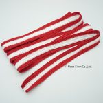 rope เชือก แบน สีขาว แดง